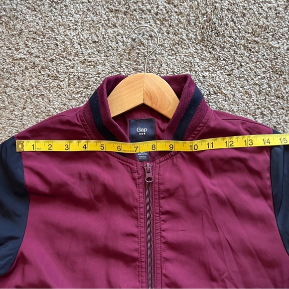 GAP burgundy and navy zip up varsity style jacket - Picture 10 of 10